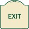 Signmission Designer Series Sign-Exit 1, Tan & Green Heavy-Gauge Aluminum Sign, 18" H, 18" L, TG-1818-24042 A-DES-TG-1818-24042 - alternate 1